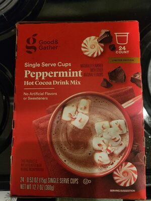 Peppermint Hot Cocoa Drink Mix Single Serve Cups, Peppermint