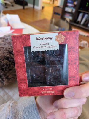 Assorted Chocolate Truffles, Dark Chocolate Raspberry, Milk Chocolate Sea Salt Caramel, Milk Chocolate, White Chocolate Peppermint