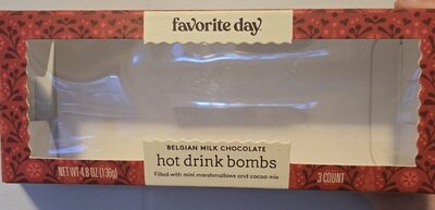 Belgian Milk Chocolate Hot Drink Bombs Filled With Mini Marshmallows And Cocoa Mix, Belgian Milk Chocolate