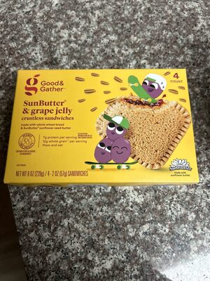 Sunbutter & Grape Jelly Crustless Sandwiches, Sunbutter & Grape Jelly