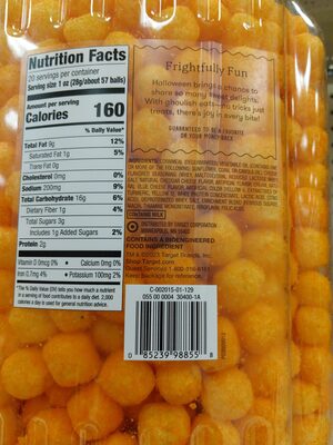 Jack-O'-Lantern Cheeseballs Corn Snacks, Jack-O'-Lantern Cheeseballs