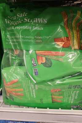 Sea Salt Veggie Straws Potato & Vegetable Snack, Sea Salt