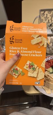 Four Cheese Rice & Almond Flour Gluten Free Crackers, Four Cheese