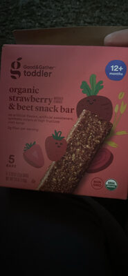 Strawberry & Beet Organic Snack Bars, Strawberry & Beet