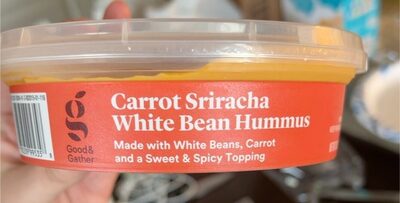Carrot Sriracha White Bean Hummus, Carrot Sriracha White Bean