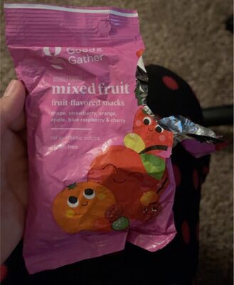 Mixed Fruit Grape, Strawberry, Orange, Apple, Raspberry & Cherry Fruit-Flavored Snacks, Mixed Fruit