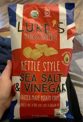 Sea Salt & Vinegar Kettle Style Potato Chips, Sea Salt & Vinegar
