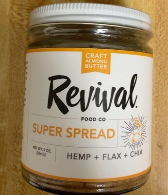 Hemp + Flax + Chia Super Spread Almond Butter, Hemp + Flax + Chia