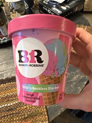 Wild 'N Reckless Sherbet Green Apple, Blue Raspberry & Fruit Punch Flavored Sherbet, Wild 'N Reckless Sherbet