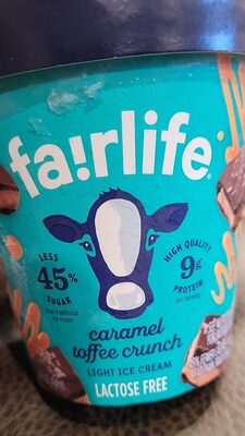 Caramel Toffee Crunch Lactose Free Light Ice Cream, Caramel Toffee Crunch