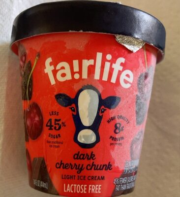 Dark Cherry Chunk Lactose Free Light Ice Cream, Dark Cherry Chunk