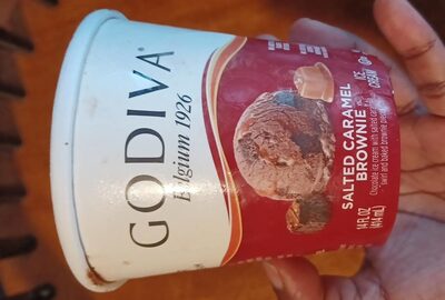 Salted Caramel Brownie Chocolate Ice Cream With Salted Caramel Swirl And Baked Brownie Pieces, Salted Caramel Brownie