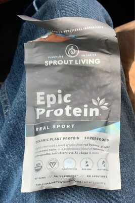 Epic Protein Organic Plant Protein 24 G + Superfoods Powder, Real Sport, Real Sport