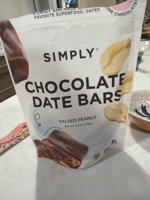 Salted Peanut Chocolate Date Bars, Salted Peanut; Dark Chocolate