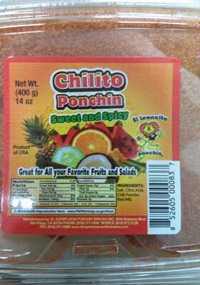 Natural Fruit Sweet And Spicy Chilito Ponchin Candy, Natural Fruit