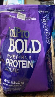 Chocolate Milkshake Flavored Bold Whey + Milk Protein Isolate Powder Drink Mix, Chocolate Milkshake