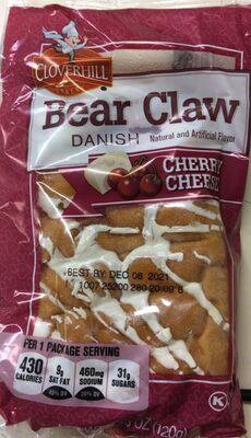 Cherry Cheese Bear Claw Danish, Cherry Cheese