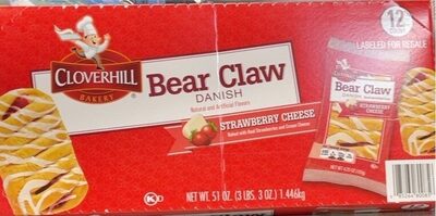 Strawberry Cheese Flavor Bear Claw Danish, Strawberry Cheese