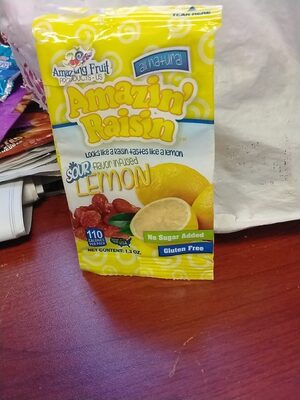 Sour Lemon Flavor Infused Raisins, Sour Lemon