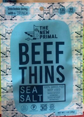 Sea Salt Beef Thins, Sea Salt