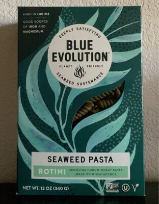 Semolina Durum Wheat Seaweed Pasta, Rotini