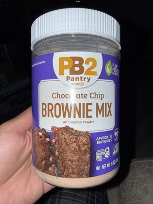 Chocolate Chip With Peanut Powder Brownie Mix, Chocolate