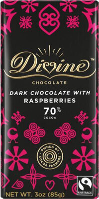 Dark Chocolate With Raspberries, 70% Cocoa, Raspberries