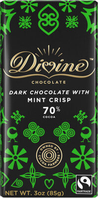 70% Cocoa Smooth Dark With Mint Crisp Chocolate, Mint