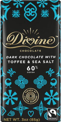 Dark Chocolate With Toffee & Sea Salt, 60% Cocoa, Toffee & Sea Salt