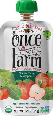 Green Kale & Apples Cold-Pressed Organic Fruit & Veggie Blend, Green Kale & Apples