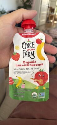 Strawberry Banana Swirl Organic Strawberry, Banana, Apple, Orange Juice, Pumpkin Seed, Date, Coconut Milk, Beet Dairy-Free Smoothie, Strawberry Banana Swirl