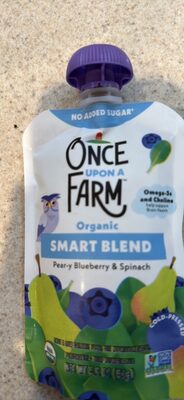Pear-Y Blueberry & Spinach Cold-Pressed Organic Smart Blend, Pear-Y Blueberry & Spinach