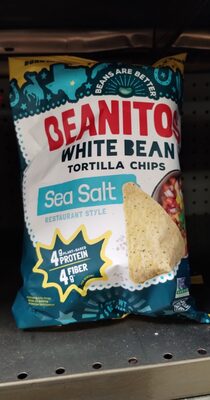 Sea Salt Restaurant Style White Bean Tortilla Chips, Sea Salt