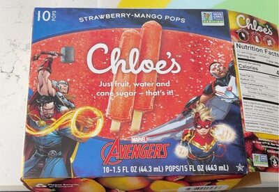 Marvel Avengers Strawberry-Mango Pops, Strawberry; Mango