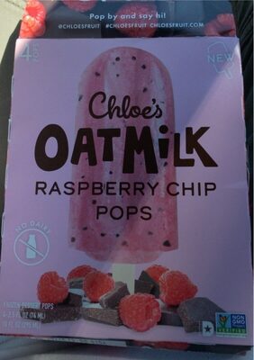 Raspberry Chip Oatmilk Frozen Dessert Pops, Raspberry Chip