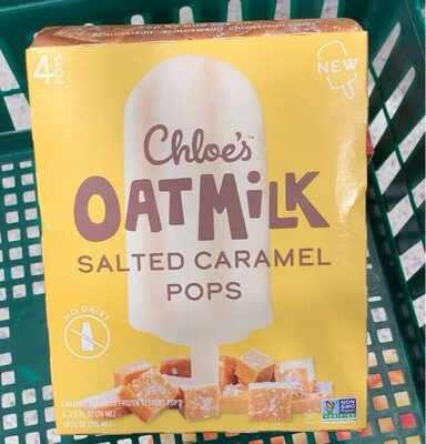 Salted Caramel Flavored Oatmilk Frozen Dessert Pops, Salted Caramel
