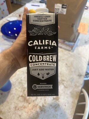 Medium Roast Unsweetened Cold Brew Black 100% Arabica Coffee Concentrate, Unsweetened