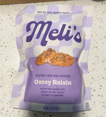 Oatey Raisin Gluten-Free Mini Cookies, Oatey Raisin