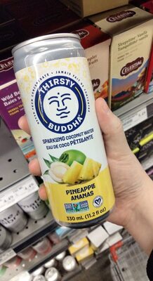 Pineapple Sparkling Coconut Water, Pineapple