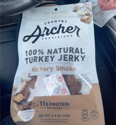 Hickory Smoke 100% Natural Turkey Jerky, Hickory Smoke