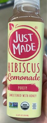 Hibiscus Lemonade Purify Sweetened With Honey, Hibiscus Lemonade
