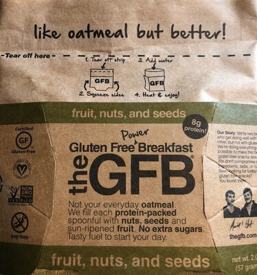 Fruit + Nuts + Seeds Gluten Free Oatmeal, Fruit + Nuts + Seeds