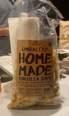 Unsalted Home Made Tortilla Chips, Unsalted