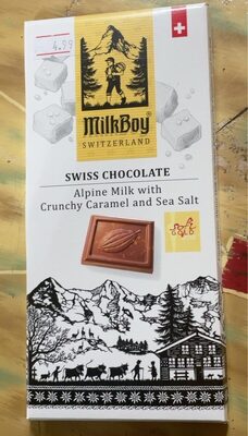 Swiss Alpine Milk Chocolate With Crunchy Caramel And Sea Salt, Crunchy Caramel And Sea Salt