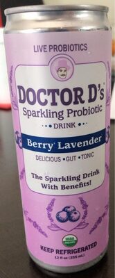 Berry Lavender Sparkling Probiotic Drink, Berry Lavender