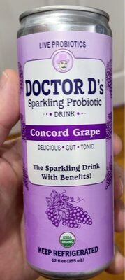 Concord Grape Sparkling Probiotic Drink, Concord Grape
