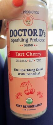 Tart Cherry Sparkling Probiotic Drink, Tart Cherry