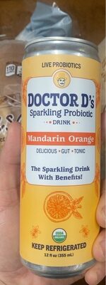 Tangerine Sparkling Probiotic Drink, Tangerine