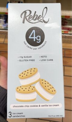 Chocolate Chip Cookies & Vanilla Ice Cream Sandwiches, Chocolate Chip Cookies & Vanilla