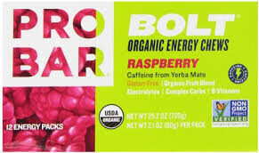 Bolt Organic Energy Chews, Raspberry
